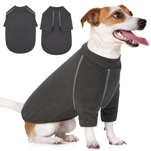 IECOii Hundepullover für mittelgroße Hunde,Mädchen,Fleece-Hundepullover,Haustier-Pullover,mittelgroßes Hunde-Sweatshirt für den Herbst,warme Hunde-Winterkleidung für mittelgroße Hunde,Grau,M von IECOii