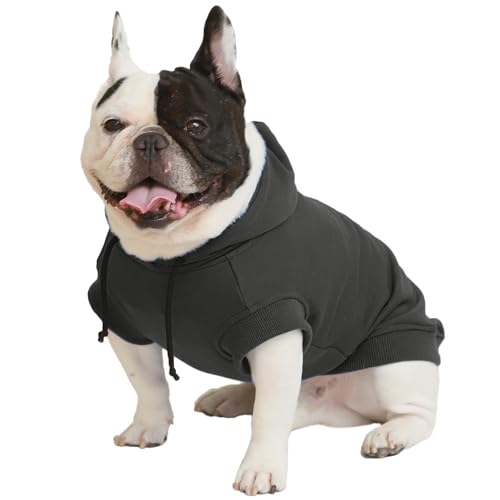 IECOii Kapuzenpullis für Hunde – Hunde-Pullover mit Kapuze,Dog Hoodie Sweatshirt | Weiche Haustier-Kleidung für Frühling & Herbst | Hundepullover,Hund-Hoodie,Haustierbekleidung,Grau,L von IECOii