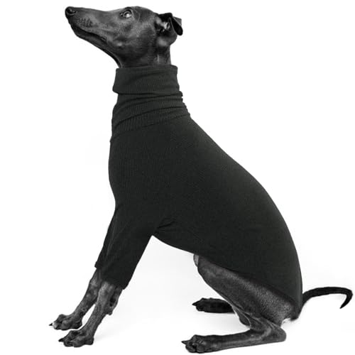 IECOii Whippet-Pullover,Rollkragenpullover für Windhunde,für kleine Hunde,italienisches Windspiel-Sweatshirt,Hunde-Overall für Lurcher,Windhund-Pyjama,Stretch-Hundepullover,Pyjama,Grau,S von IECOii