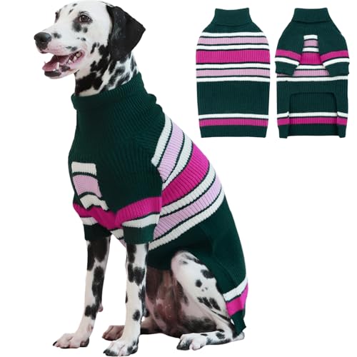 IECOii XL Hundepullover, Hundepullover für große Hunde, große Hundepullover für Rüden und Hündinnen, süße Weihnachts Winterkleidung für Hunde,Warmer Hunde Winterpullover für Corgis, Beagle, XL von IECOii