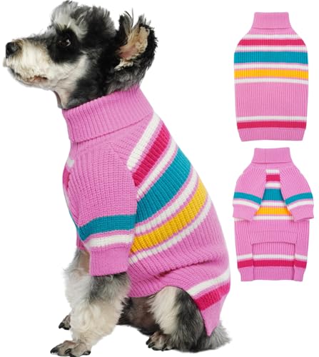 IECOii Hundepullover, MittelgroßEr Hundepullover, Hundepullover FüR MittelgroßE Hunde, MäDchen Und Jungen,Rollkragenpullover FüR MittelgroßE Hunde,Warmer Weihnachtspullover FüR Mops, Dackelpullover, M von IECOii