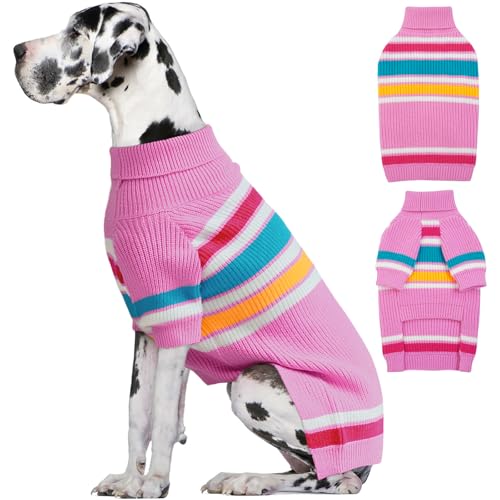 IECOii Hundepullover in Extragröße, XXXXL Hundepullover für extra große Rassen,gestrickter Hundepullover für große Hunde Jungen Mädchen,Hunde Outfits für kaltes Wetter für Dobermann,Deutsche Dogge,4XL von IECOii