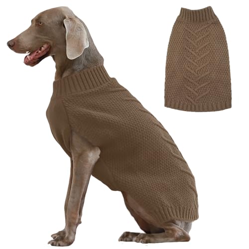 IECOii Hundepullover,Weihnachten Sweater FüR Hunde,Warmer Hunde Pullover FüR MittelgroßE GroßE Extra GroßE Hund,Hundemantel Fleece Hundepulli Wintermantel Hund,Winter Hunde Kleidung,Hund Sweatshirt von IECOii