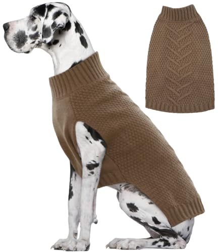 IECOii Hundepullover,Weihnachten Sweater FüR Hunde,Warmer Hunde Pullover FüR MittelgroßE GroßE Extra GroßE Hund,Hundemantel Fleece Hundepulli Wintermantel Hund,Winter Hunde Kleidung,Hund Sweatshirt von IECOii