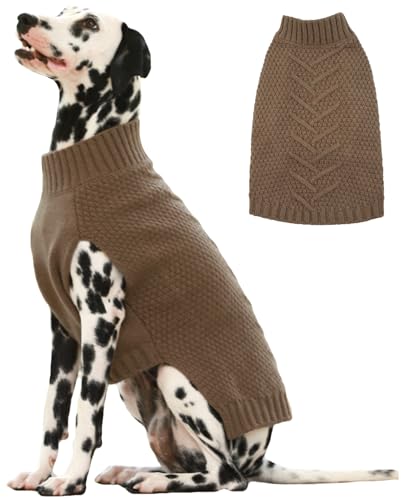 IECOii Hundepullover,Weihnachten Sweater FüR Hunde,Warmer Hunde Pullover FüR MittelgroßE GroßE Extra GroßE Hund,Hundemantel Fleece Hundepulli Wintermantel Hund,Winter Hunde Kleidung,Hund Sweatshirt von IECOii