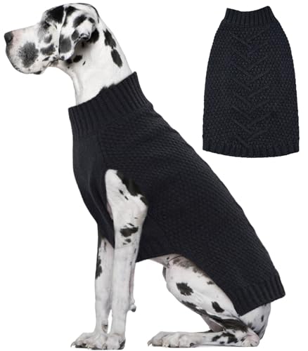 IECOii Hundepullover,Weihnachten Sweater FüR Hunde,Warmer Hunde Pullover FüR MittelgroßE GroßE Extra GroßE Hund,Hundemantel Fleece Hundepulli Wintermantel Hund,Winter Hunde Kleidung,Hund Sweatshirt von IECOii