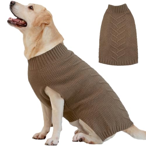 IECOii Hundepullover,Weihnachten Sweater FüR Hunde,Warmer Hunde Pullover FüR MittelgroßE GroßE Extra GroßE Hund,Hundemantel Fleece Hundepulli Wintermantel Hund,Winter Hunde Kleidung,Hund Sweatshirt von IECOii