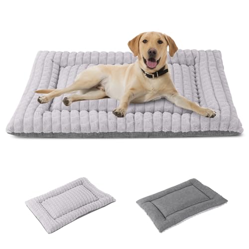 IEUUMLER Hundebett Waschbare Hundematte, Flauschige Weiche und Warme Hundedecke für Unterwegs, Katzenkissen für Große und Kleine Hunde oder Katzen FC014 (Grau, M(76 * 50cm)) von IEUUMLER