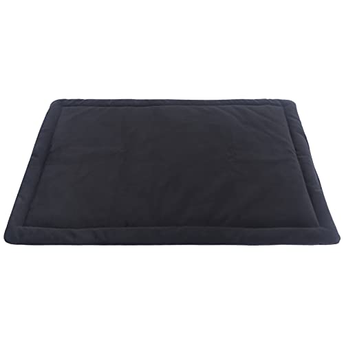 IEUUMLER Hundematte, Hundekissen Weiche und warme Hundebett Rutschfestem Waschbar Haustiermatratze Plüsch Wärmehundematte für Hunde und Katzen FC004 (102 * 69cm, Black) von IEUUMLER