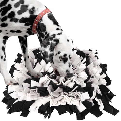 IEUUMLER Schnüffelteppich Hund Riechen Trainieren Schnüffeldecke Futtermatte Trainingsmatte für Haustier Hunde Katzen IE075 (45x45cm, Black+Grey+White) von IEUUMLER
