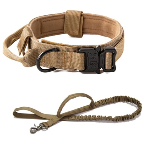 IFIKK Großes Hundegeschirr Und Halsband Set Hundegeschirr Und Leine Set Hunde Taktischer Kragen Und Leine Set von IFIKK