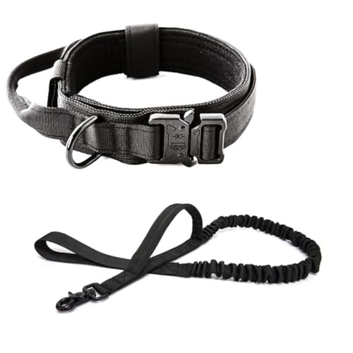 IFIKK Großes Hundegeschirr Und Halsband Set Hundegeschirr Und Leine Set Hunde Taktischer Kragen Und Leine Set von IFIKK