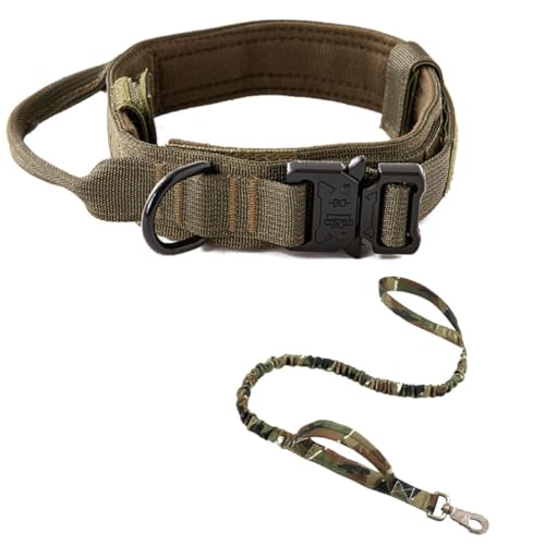 IFIKK Großes Hundegeschirr Und Leinen Set Haustier Deutscher Schäferhund Malinois Training Wanderweste Hundegeschirr Und Halsband Set von IFIKK