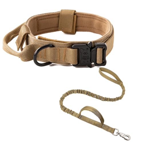 IFIKK Großes Hundegeschirr Und Leinen Set Haustier Deutscher Schäferhund Malinois Training Wanderweste Hundegeschirr Und Halsband Set von IFIKK