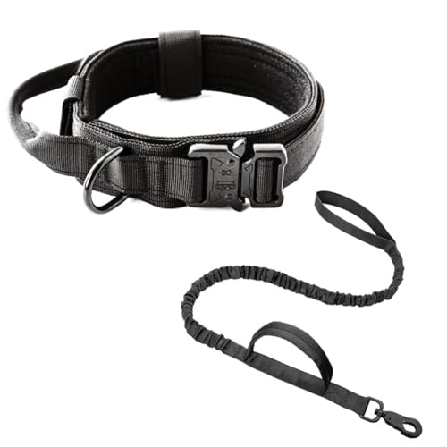 IFIKK Großes Hundegeschirr Und Leinen Set Haustier Deutscher Schäferhund Malinois Training Wanderweste Hundegeschirr Und Halsband Set von IFIKK