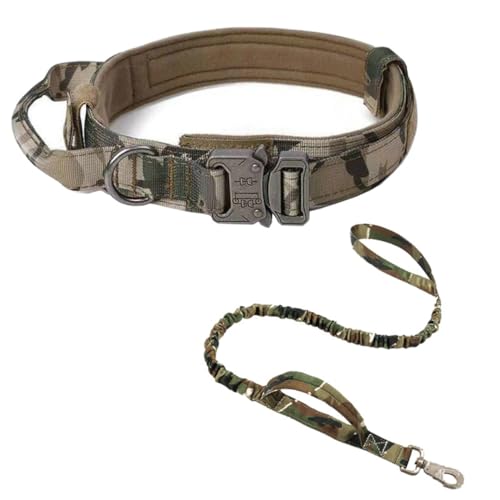 IFIKK Großes Hundegeschirr Und Leinen Set Haustier Deutscher Schäferhund Malinois Training Wanderweste Hundegeschirr Und Halsband Set von IFIKK