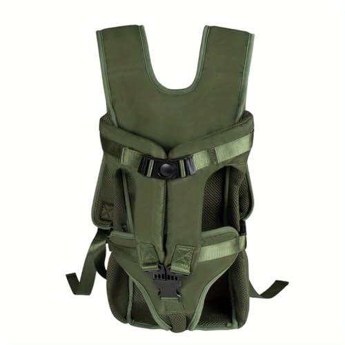 IFIKK Haustiertasche Auf Der Brust Verstellbare Hände Frei Hund Rucksack Träger Für Mittlere Kleine Hunde (Armeegrün,XL) von IFIKK