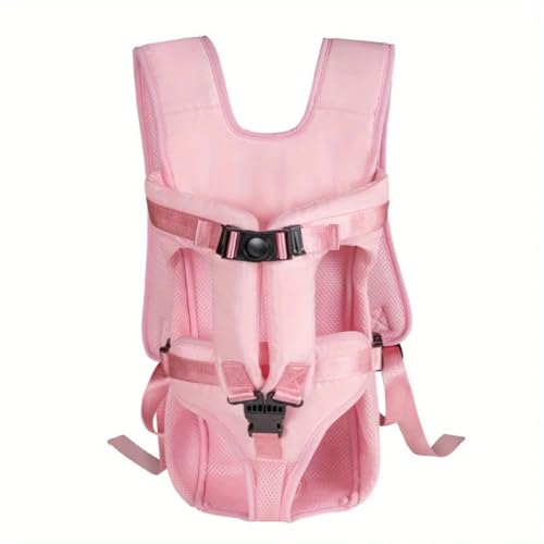 IFIKK Haustiertasche Auf Der Brust Verstellbare Hände Frei Hund Rucksack Träger Für Mittlere Kleine Hunde (Rosa,L) von IFIKK