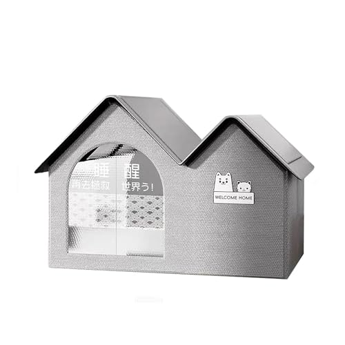 Pet Cooling House, Foldable Cat and Dog House for Outdoor Indoor with Air Conditioning 10 Ice Packs, Durable Indoor Outdoor Dog Houses Ventilate & Easy Clean and Assemble (A) von IHEHUA