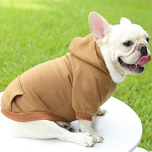 IISEEUU Hundekleidung Haustierkleidung Hund Warm Weste Winter Süßer Hoodie Pullover Mantel Kostüme Kleine Mittelgroße Haustierpupfkleidung-kaffee1-m von IISEEUU