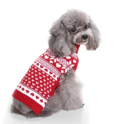 IISEEUU Hundekleidung Haustierkleidung Schwerer Pullover Hund Kleidung Teddy Kleidung Hund Herbst Und Winterkleidung-myd73 Rot-XL von IISEEUU