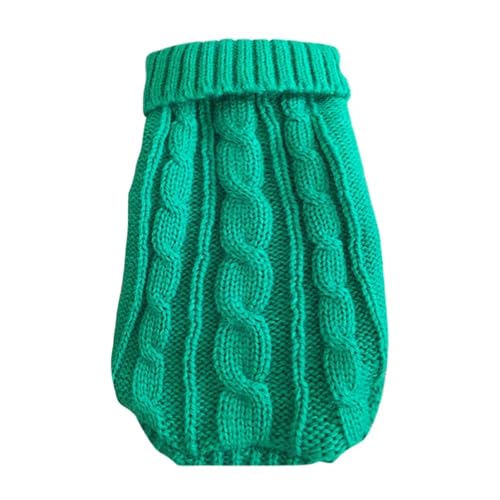 IISEEUU Hundekleidung Kleine Mittlere Haustier Hund Pullover Winter Haustier Kleidung Warmes Pullovermantel Outfit Für Katzen Kleidung Wollweicher Hund-grün-xs (0,5-1 Kg) von IISEEUU