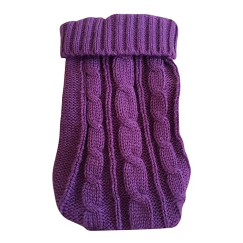 IISEEUU Hundekleidung Kleine Mittlere Haustier Hund Pullover Winter Haustier Kleidung Warmes Pullovermantel Outfit Für Katzen Kleidung Wollweicher Hund-lila-XXL (4-7,5 Kg) von IISEEUU