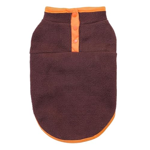 IISEEUU Hundekleidung Winter Hund Kleidung Weiche Warme Welpe Katze Weste Für Kleine Hunde Shih Tzu Chihuahua Jacke Mops Mantel Haustier Kostüm-braun-m (3 5-5kg) von IISEEUU