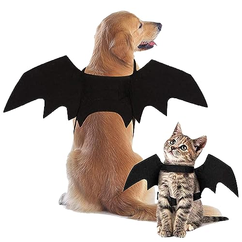 Fledermaus Flügel Kostüm für Hund Katze Halloween Haustier Party Fancy Dress Up M von IKALI