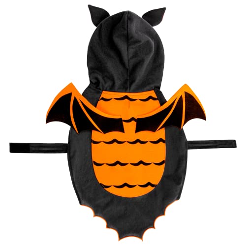 Hund Schläger Kostüm Halloween Haustier Outfit Welpe Hund, Orange-Schwarz, M/L von IKALI