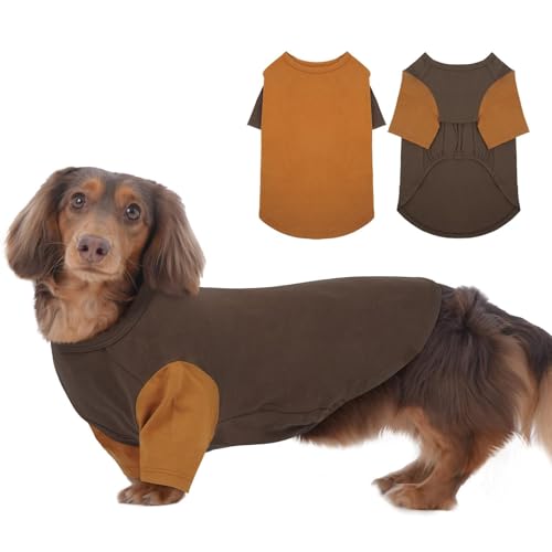 2-teiliges Hunde-Shirt mit Ärmeln, leichte T-Shirts für Hunde, atmungsaktives T-Shirt, weiche Hunde-Sweatshirts, Hundebekleidung für mittelgroße Hunde, Jungen und Mädchen, Jack Russell, von IKIPUKO