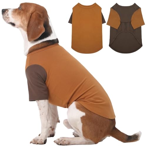 Hunde-Shirts für große Hunde mit Ärmeln, atmungsaktives Hunde-Sweatshirt, weiches Hunde-Tanktop, einfarbige Hundekleidung, Hunde-T-Shirts für große Hunde, Jungen, Mädchen, Französische Bulldogge, von IKIPUKO