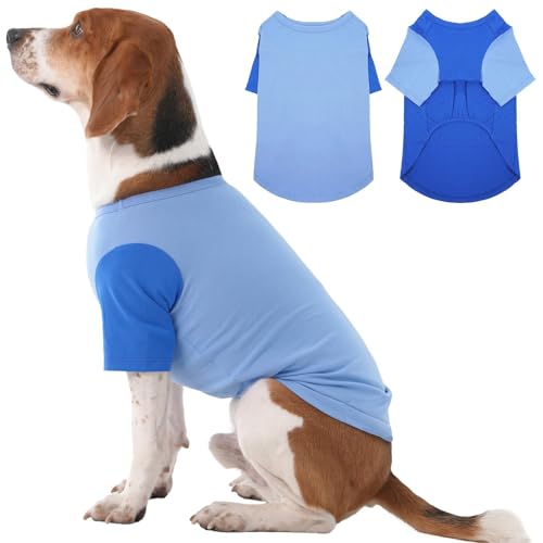 Hunde-Shirts für große Hunde mit Ärmeln, atmungsaktives Hunde-Sweatshirt, weiches Hunde-Tanktop, einfarbige Hundekleidung, Hunde-T-Shirts für große Hunde, Jungen, Mädchen, Französische Bulldogge, von IKIPUKO