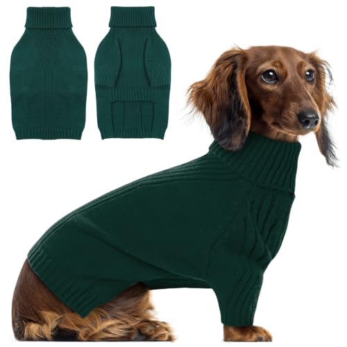 Hundepullover, Herbst-Strickpullover, mittelgroßer Hundepullover für Jungen und Mädchen, Weihnachts-Outfits für Haustiere, Hundepullover, weicher, dehnbarer Rollkragenpullover, von IKIPUKO