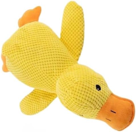 ILESTDG Pfotenmond - Anti-Stress-Ente，Antistress Ente Hund, Quietschendes Plüsch-Spielzeug, Langlebiges Plüsch Kauspielzeug (1x Anti-Stress Ente) von ILESTDG