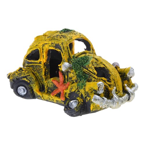 ILZAPT Realistische Wrecked Car Resin Simulation Aquarium Ornaments Fish Tanks Aquarium Supplies Suitable for Various Settings von ILZAPT