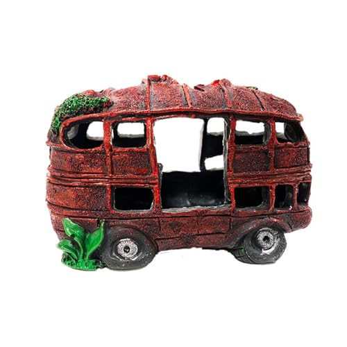 ILZAPT Realistische Wrecked Car Resin Simulation Aquarium Ornaments Fish Tanks Aquarium Supplies Suitable for Various Settings von ILZAPT