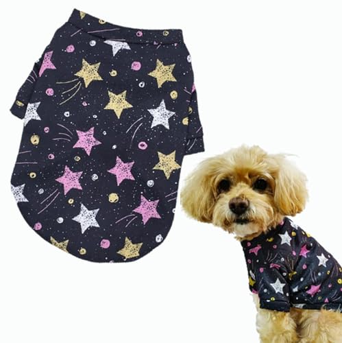 Kleine Hundekleidung für Jungen Jungen Mädchen Hund Shirts Galaxy Katze Pullover Haustier Outfit Welpen Kleidung (Medium) von IMDOUBLEDOU