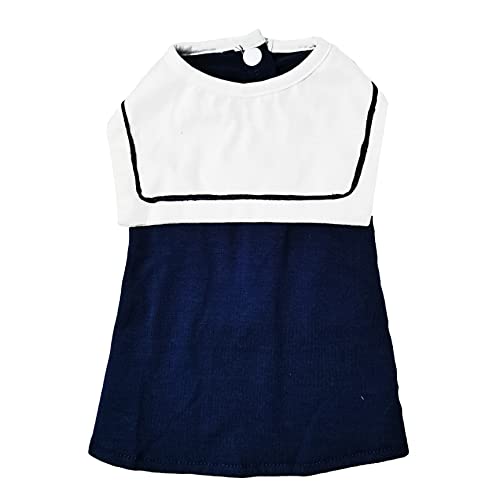 Süßes Hundekleid Katzenkleid Matrosen Weiß Hund Sommer Kleidung Outfit Haustier Navy Kapitänsanzug Matrosenkostüm Student Uniform für Mädchen Welpen Hunde Katzen von IMDOUBLEDOU