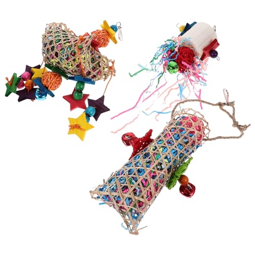 IMIKEYA 3stücke Teiliges Papageien Spielzeug Set Aus Rattan Und Kauspielzeug Für Vögel Für Wellensittiche Und Nymphensittiche Fördert Aktivität Und Beschäftigt Geist IMIKEYA 3stücke Teiliges Papageien Spielzeug Set Aus Rattan Und Kauspielzeug Für Vögel Für Wellensittiche Und Nymphensittiche Fördert Aktivität Und Beschäftigt Geist von IMIKEYA