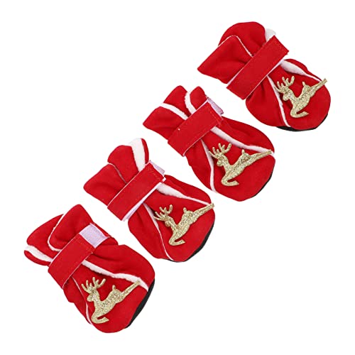 IMIKEYA 4Stücke Teiliges wasserdichte Welpenschuhe Mit Rutsch Haustier Winterschuhe Für Kleine Bequem Und Warm Für Outdoor Aktivitäten Und IMIKEYA 4Stücke Teiliges wasserdichte Welpenschuhe Mit Rutsch Haustier Winterschuhe Für Kleine Bequem Und Warm Für Outdoor Aktivitäten Und von IMIKEYA