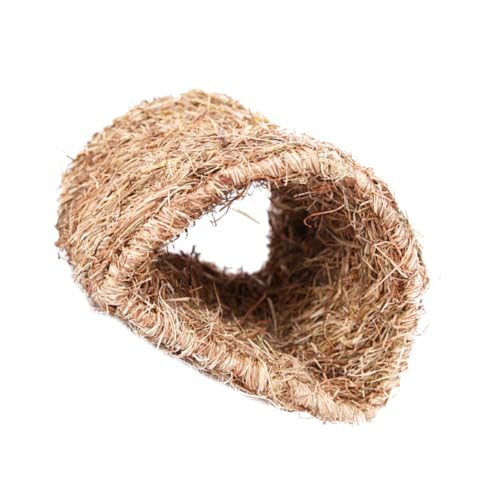 IMIKEYA Gewebtes Kaninchen- Nest Aus Natürlichem Hasengras - Bequemes Strohversteck Für Hamster Chinchillas Und Meerschweinchen 22 x 20 x 16 cm Ideal Zum Und Kauen von IMIKEYA