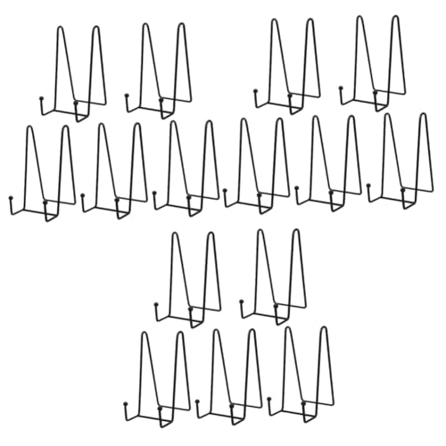 IMIKEYA Tischständer 15 Stück Fotorahmenständer Untersetzer Bildständer Metall-Fotorahmenhalter Tellerständer Tellerständer Schwarzer Metallständer Metallregal Schmiedeeisen von IMIKEYA