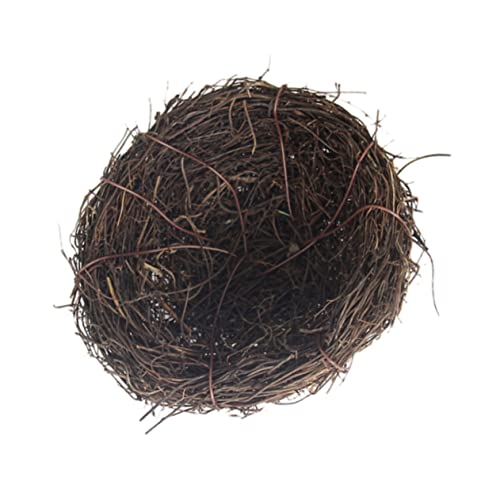 IMIKEYA Vogel Nest Eier Ornamente Outdoor-dekor Vogelhaus Nest Heimdekorationen Rattan Vogelkäfig Osterei-Nest An Der Wand Befestigtes Vogelhaus Kolibri Hölzern Vogelnest Vogel Hängematte von IMIKEYA