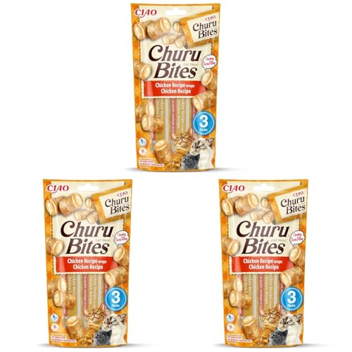 Churu Cat Snack Bites Huhn 3x10g (Packung mit 3) von INABA