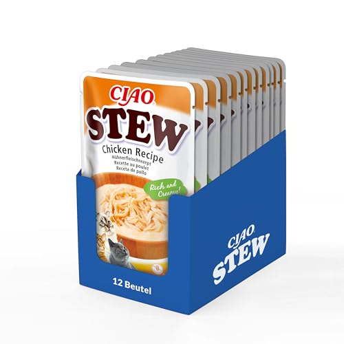 Ciao Stew - Cremige Katzensuppe mit Shredded Hähnchen, Katzenfutter nass ohne Getreide - Huhn 12 x 40g von INABA