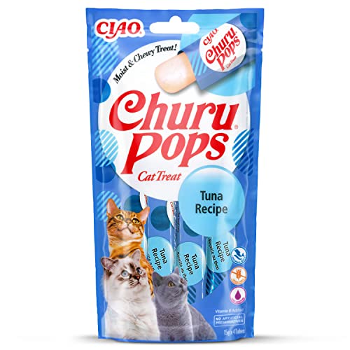 INABA Churu Pops Katzenleckerlis Gesunde Snacks, Natürliche Zutaten mit Thunfisch 60 g (1er Pack), Katzensnacks in Premium Qualität von INABA