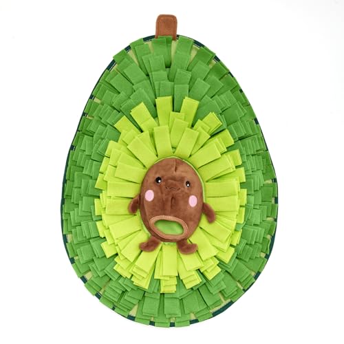 Injoya Avocado Pal Schnüffelmatte für Hunde, mittelgroße Schnüffelmatte für Hunde, 54,6 x 38,1 cm, Hundeanreicherungswerkzeug und langsamer Futterspender, mehrere Schnüffelarten, langlebig, von INJOYA INSPIRING JOY IN ANIMALS