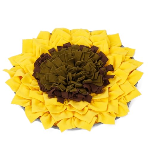 Injoya Sonnenblumen-Schnüffelmatte für Hunde, Puzzle-Hundespielzeug, Anreicherungswerkzeug, langsamer Futterspender, langlebig, maschinenwaschbar, interaktiver Spaß, umweltfreundlich, ideal für alle von INJOYA INSPIRING JOY IN ANIMALS