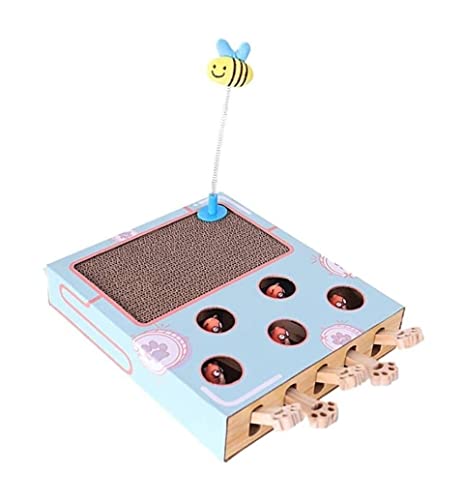 Katzenkratzer Cat Hitting Hamster Toys Interaktives Katzenspielzeug Mit 5 Löchern Für Die Katzenjagd Gophers Kitten Scratch Board Pad Cat Accessories Kratzmatte Katze von INKTUS